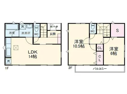 名鉄尾西線 奥町駅 徒歩34分 2階建 築4年(2SLDK)の間取り写真