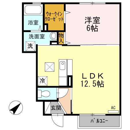 ル・ペール(1LDK)の間取り写真