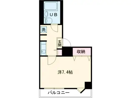 ライオンズプラザ三鷹駅前(1K/7階)の間取り写真