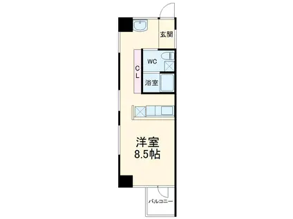 ヴィヴァント(ワンルーム/5階)の間取り写真