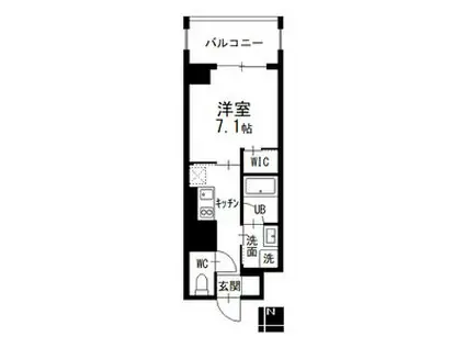 NISSYO BUILDING(1K/7階)の間取り写真