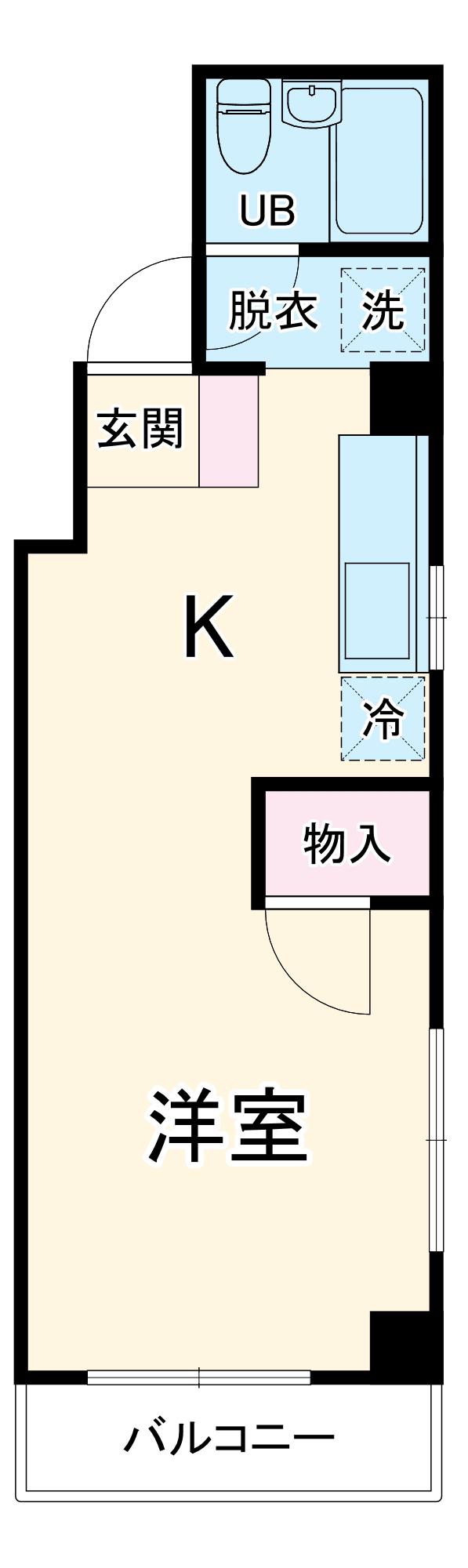 PLENDY春日部(ワンルーム/4階)の間取り写真