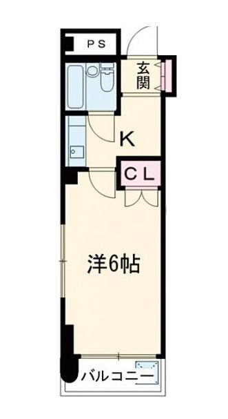 KFコーポ(1K/5階)の間取り写真