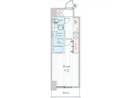 KDXレジデンス千葉中央イースト(1K/4階)の間取り写真