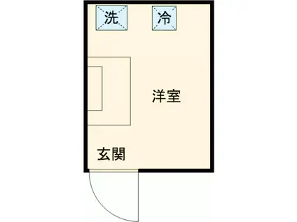 サンフラワーL(ワンルーム/1階)の間取り写真