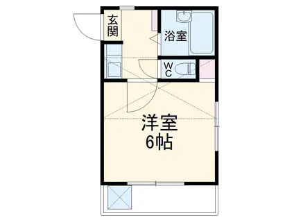 サンレモン(1K/2階)の間取り写真
