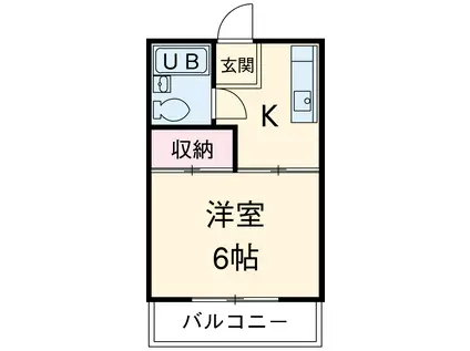 コーポ緑苑(1K/3階)の間取り写真