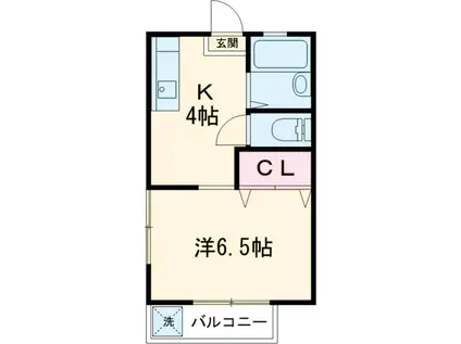 鄕畑マンション(1K/3階)の間取り写真