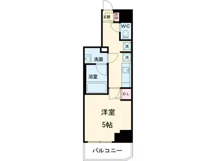 クレヴィスタ高円寺(1K/4階)の間取り写真