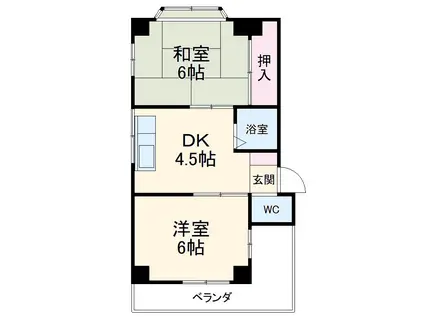 マ・メゾン井の元(2SLDK/4階)の間取り写真