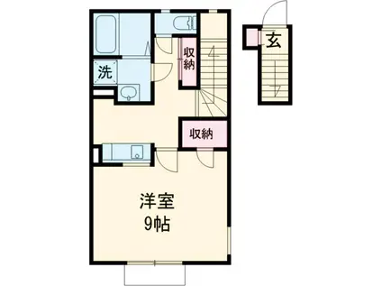 ヴィアロ大泉学園町レジデンス(1K/2階)の間取り写真