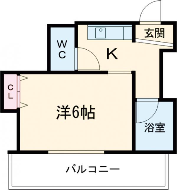 レジデンス山和2(ワンルーム/4階)の間取り写真