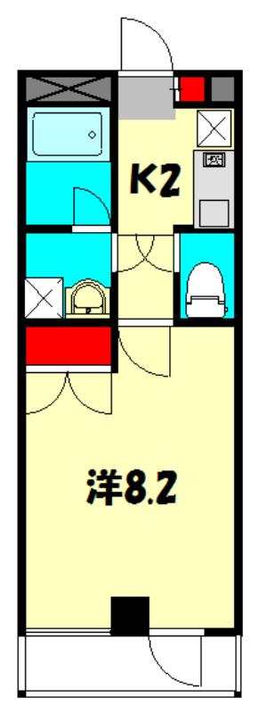 レフージェ -REFUGE-(1K/1階)の間取り写真