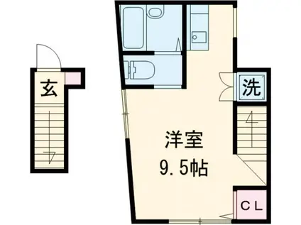 CALLAS STYLE TODOROKI(ワンルーム/2階)の間取り写真