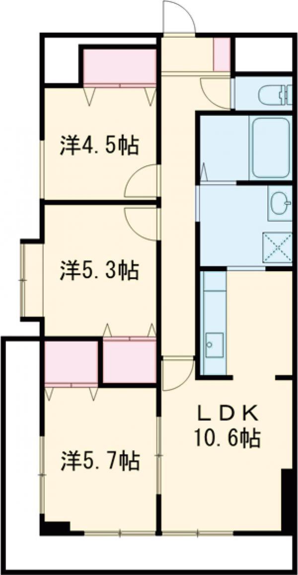 フォレストウインド(3LDK/2階)の間取り写真