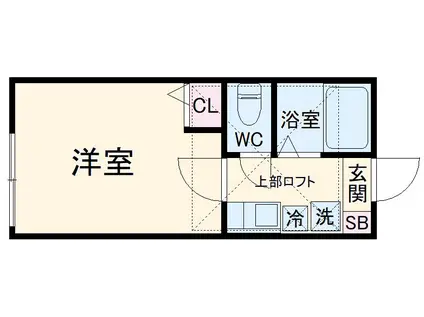 コートハウス弘明寺(1K/2階)の間取り写真