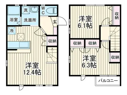 ヴィータセレーナ(2LDK)の間取り写真
