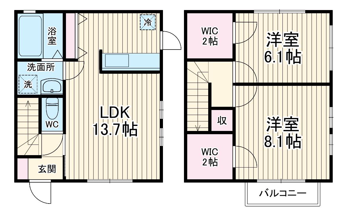 デザインメゾン７０(2LDK)の間取り写真