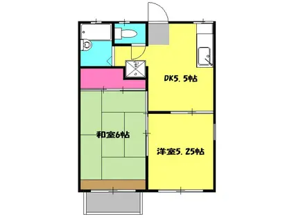 ハイツサンライズ(2DK/2階)の間取り写真