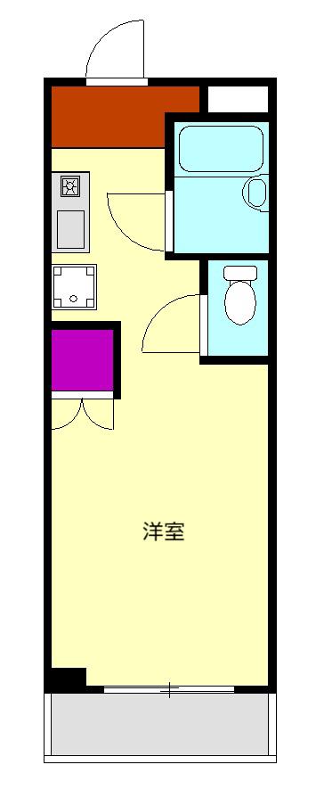 SHINアパートメントハウス扇町(1K/1階)の間取り写真