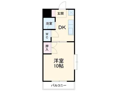 CITYRIVERⅠ(1DK/1階)の間取り写真