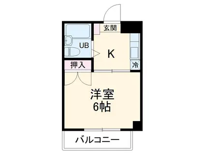 コーポちひろ(1K/3階)の間取り写真