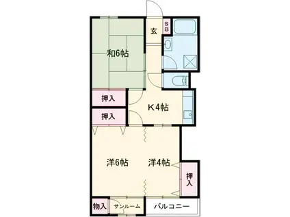 南町ビルマンション(3K/9階)の間取り写真