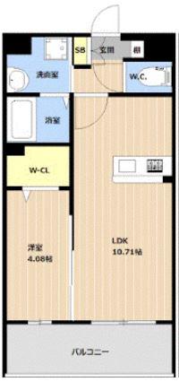 LIBTHおもろまち駅前(1LDK/1階)の間取り写真