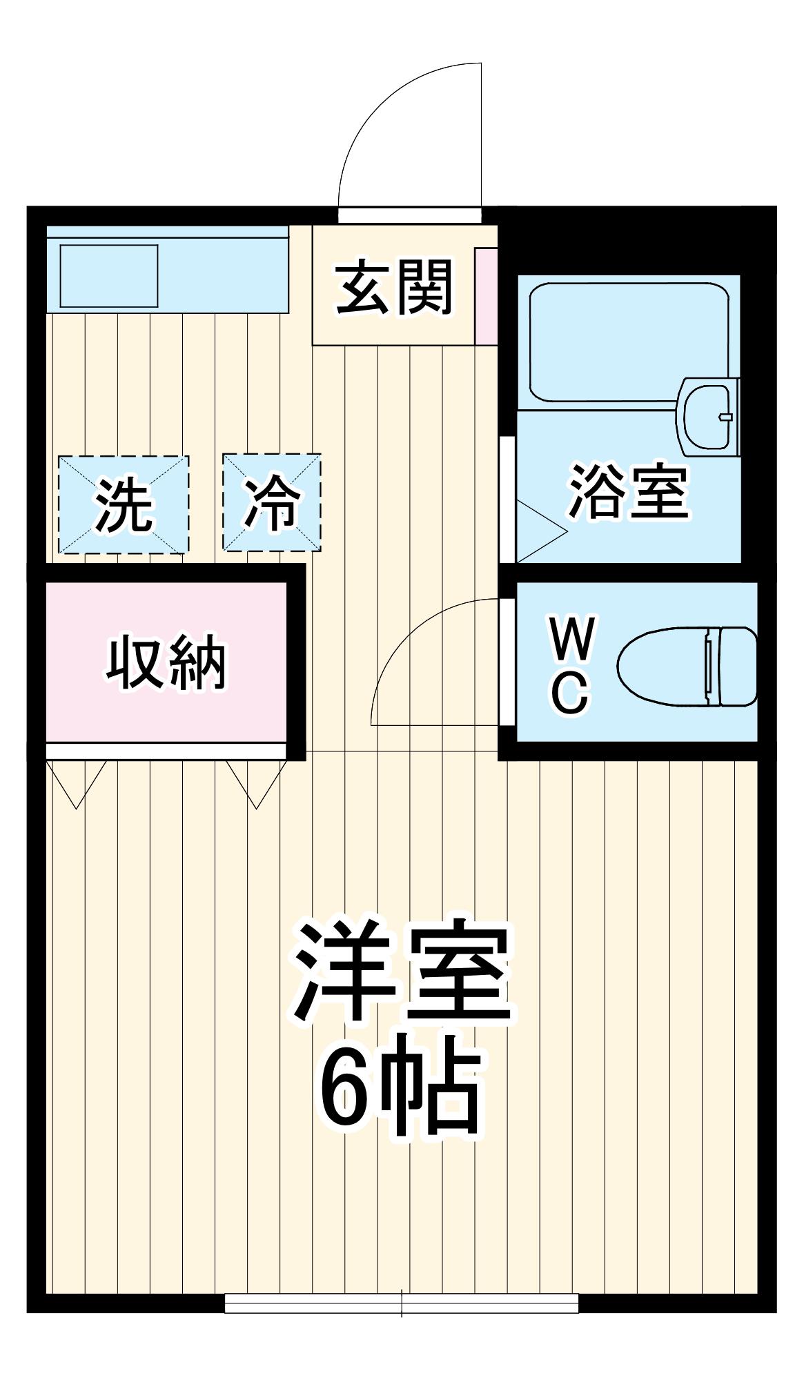 マサールハイツ(1K/1階)の間取り写真