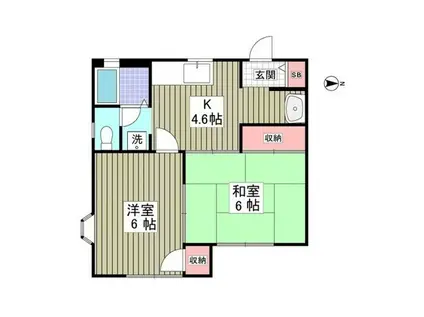 キャット彦成(2K/1階)の間取り写真