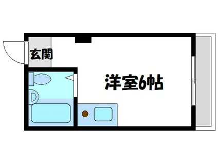 アパートメント守口8(ワンルーム/4階)の間取り写真