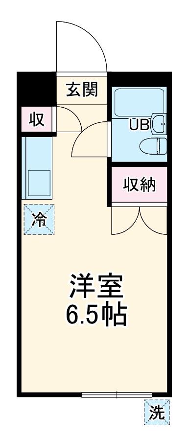 ヒルサイド洋光台1(ワンルーム/1階)の間取り写真