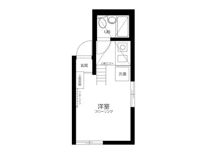 ユニオンコーポ高松(ワンルーム/1階)の間取り写真