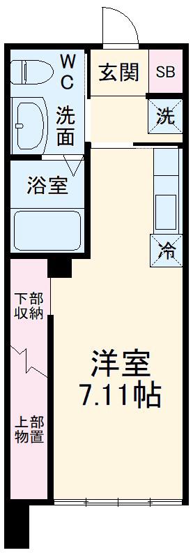 パディーⅠ(ワンルーム/1階)の間取り写真