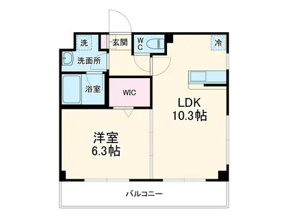 ベルプレジール(1LDK/2階)の間取り写真