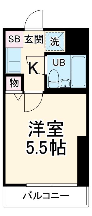 クリオ上大岡六番館(1K/3階)の間取り写真