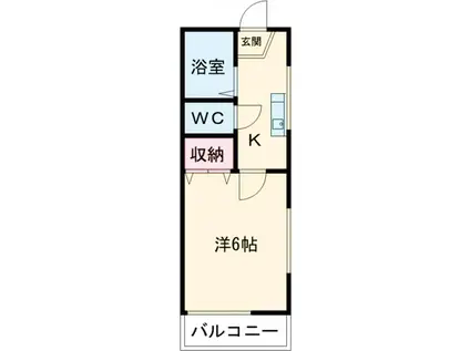 グリーンハイツ(1K/2階)の間取り写真