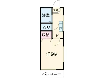 グリーンハイツ(1K/1階)の間取り写真