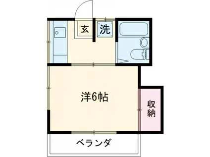 泉ハイツ(1K/2階)の間取り写真
