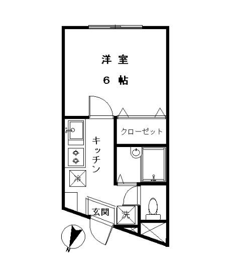 アルデーア下北沢(1K/1階)の間取り写真