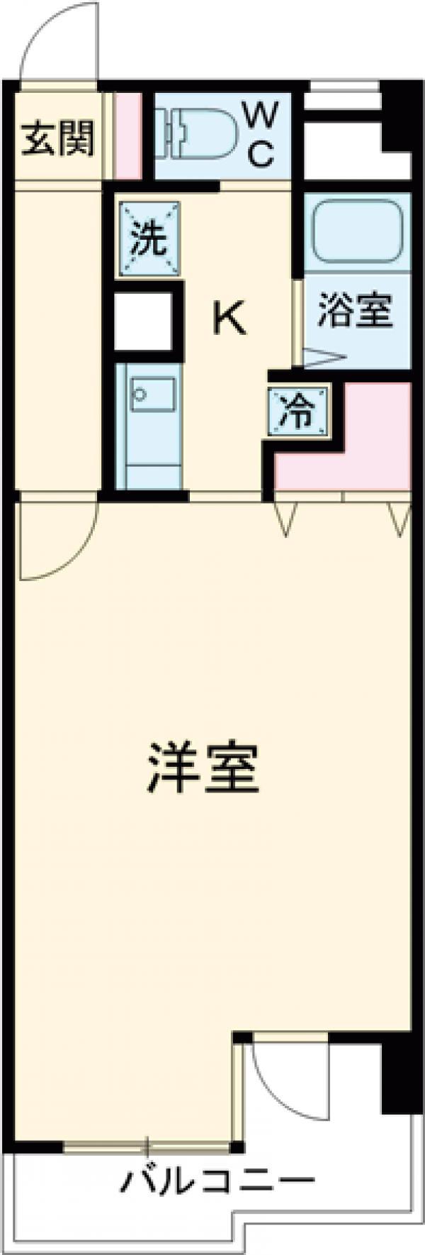 太陽マンション(1DK/3階)の間取り写真