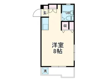 グレイス桜(ワンルーム/4階)の間取り写真