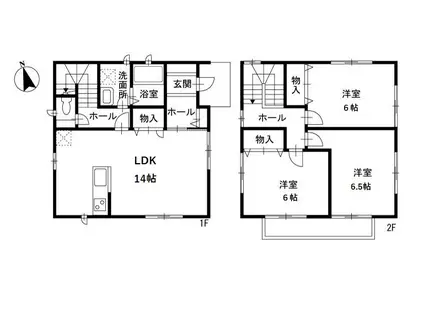 東武鉄道野田線 豊四季駅 徒歩9分 1階建 築17年(3LDK)の間取り写真