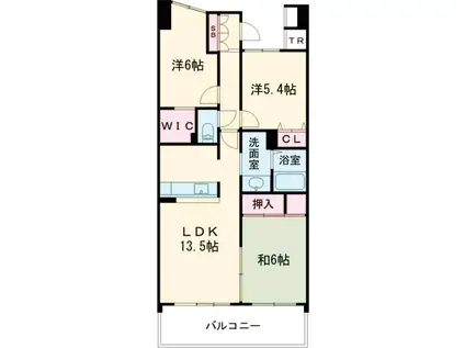 サーパス高崎駅前(3LDK/4階)の間取り写真