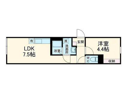 小田急電鉄江ノ島線 藤沢本町駅 徒歩8分 3階建 築3年(1LDK/3階)の間取り写真