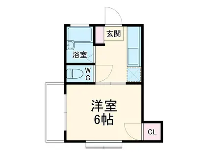 カーサ藤(1K/2階)の間取り写真