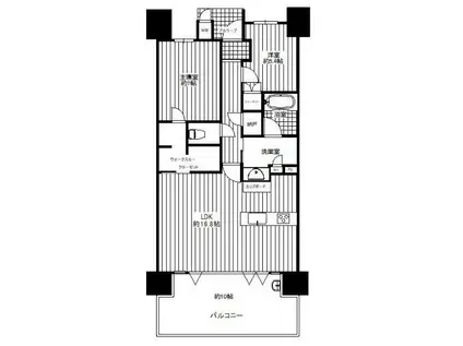 ル・シェモア利町(2LDK/1階)の間取り写真