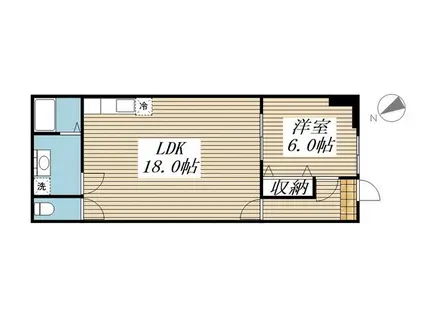 ジョリメゾン(1LDK/1階)の間取り写真