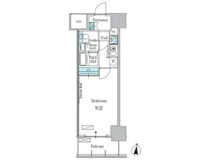 パークアクシス名古屋山王一丁目(1K/2階)の間取り写真