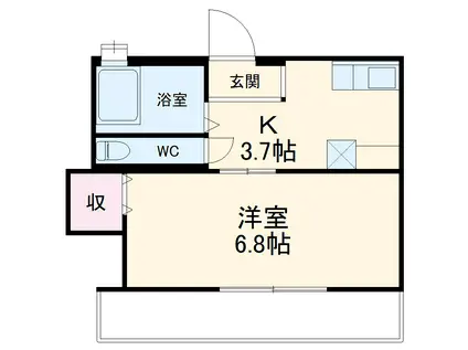 メゾンM・Y(1K/2階)の間取り写真